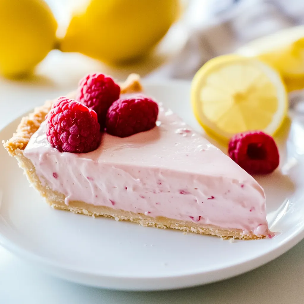 3 Ingredient Raspberry Lemonade Pie