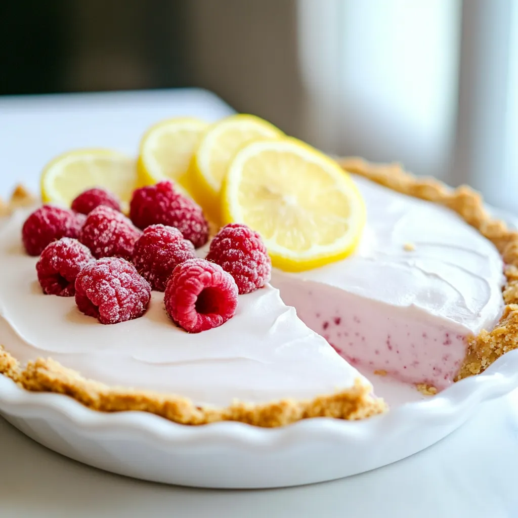 3 Ingredient Raspberry Lemonade Pie