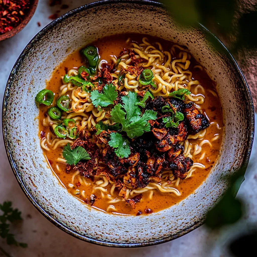 Crispy Thai Peanut Chicken Ramen