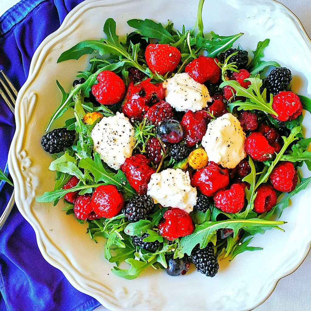 Arugula Berry Goat Cheese Salad