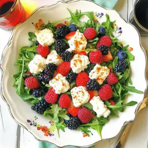 Arugula Berry Goat Cheese Salad