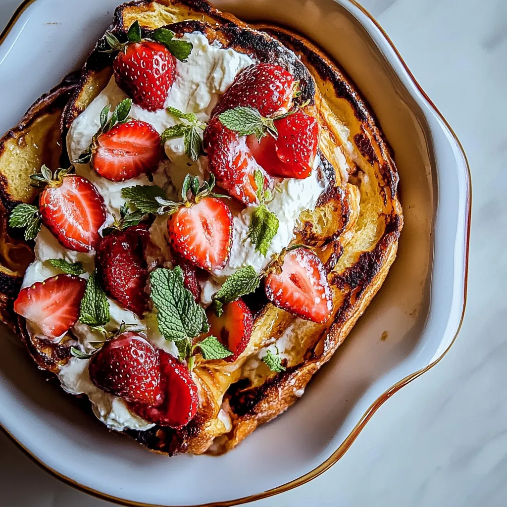 Baked Strawberry Cream Cheese Stuffed French Toast