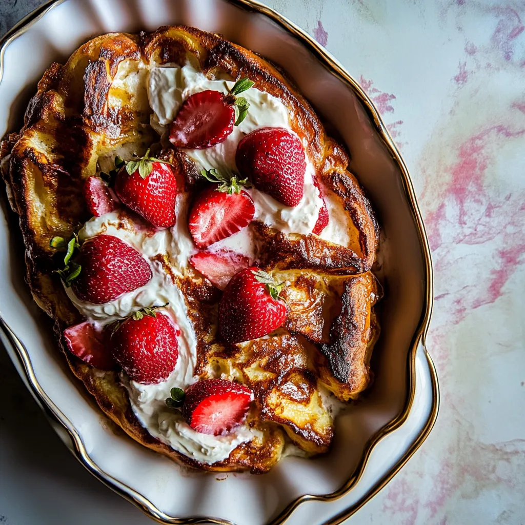 Baked Strawberry Cream Cheese Stuffed French Toast