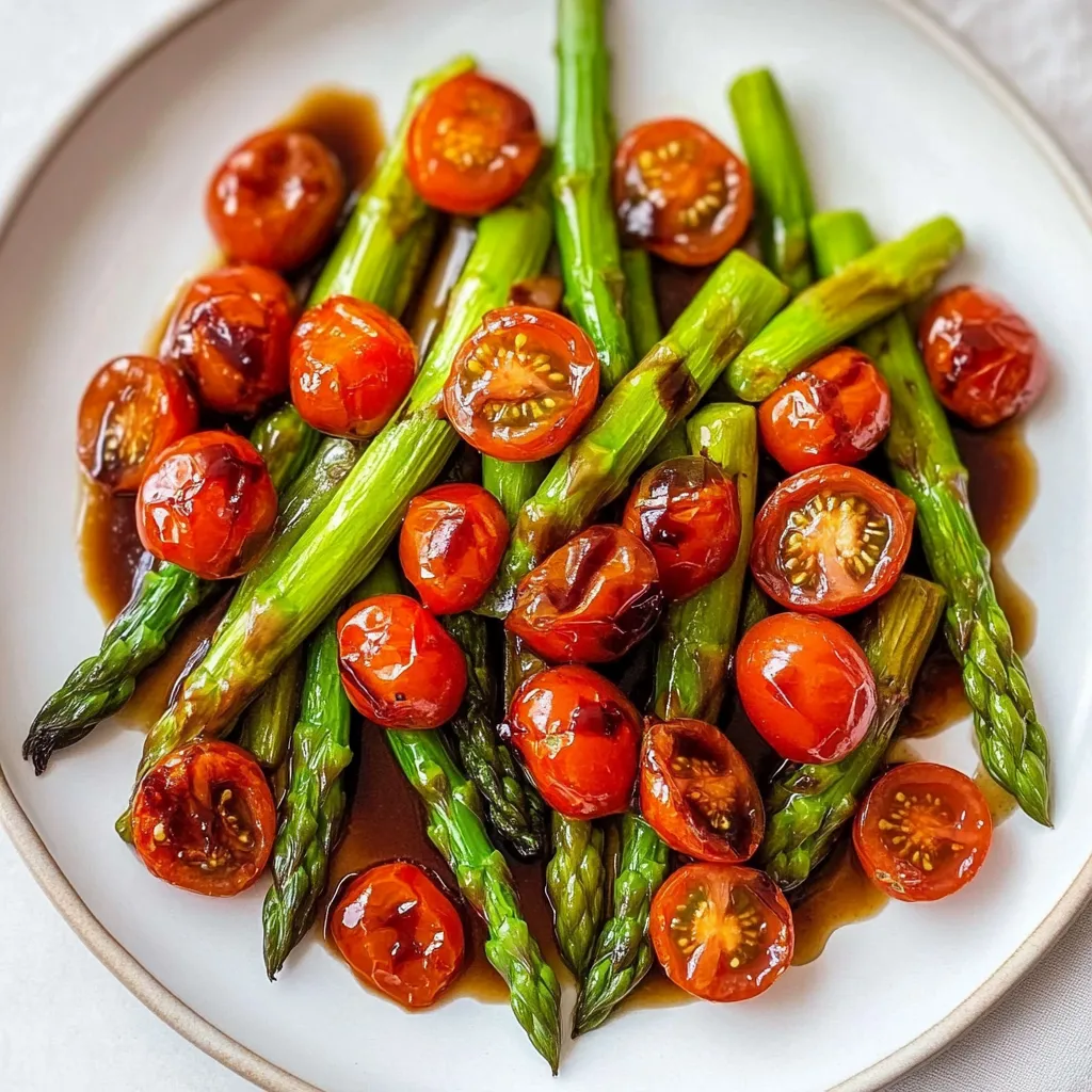 Balsamic Asparagus and Blistered Tomatoes
