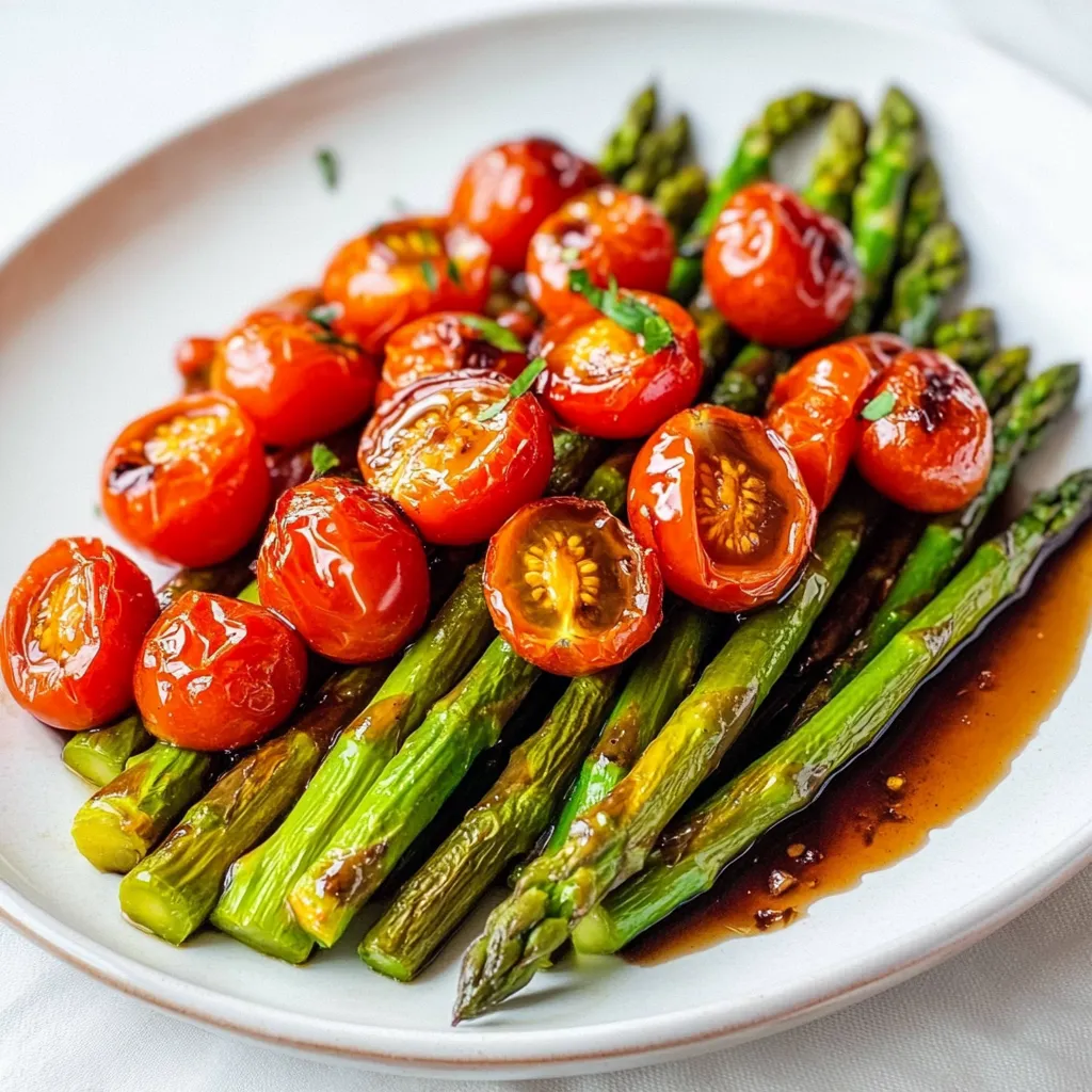 Balsamic Asparagus and Blistered Tomatoes