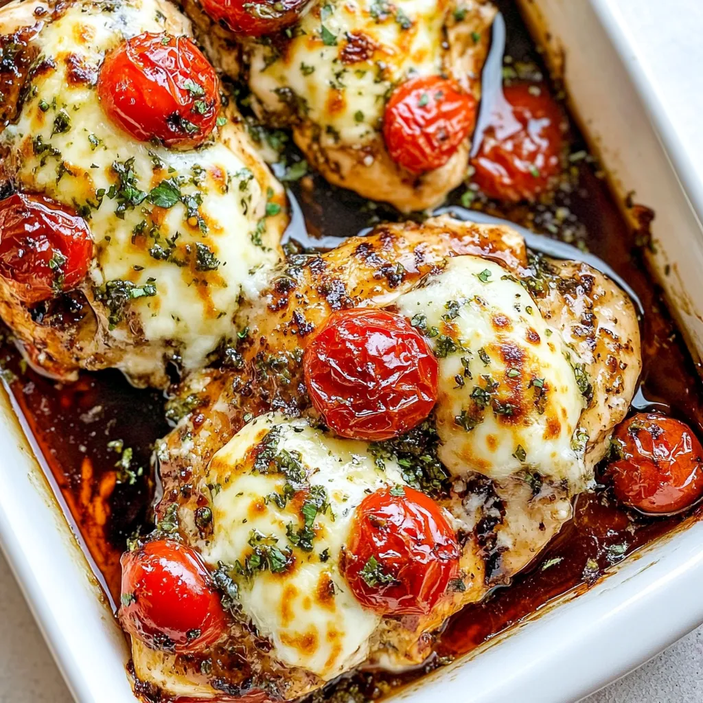 Balsamic Chicken With Mozzarella Cheese