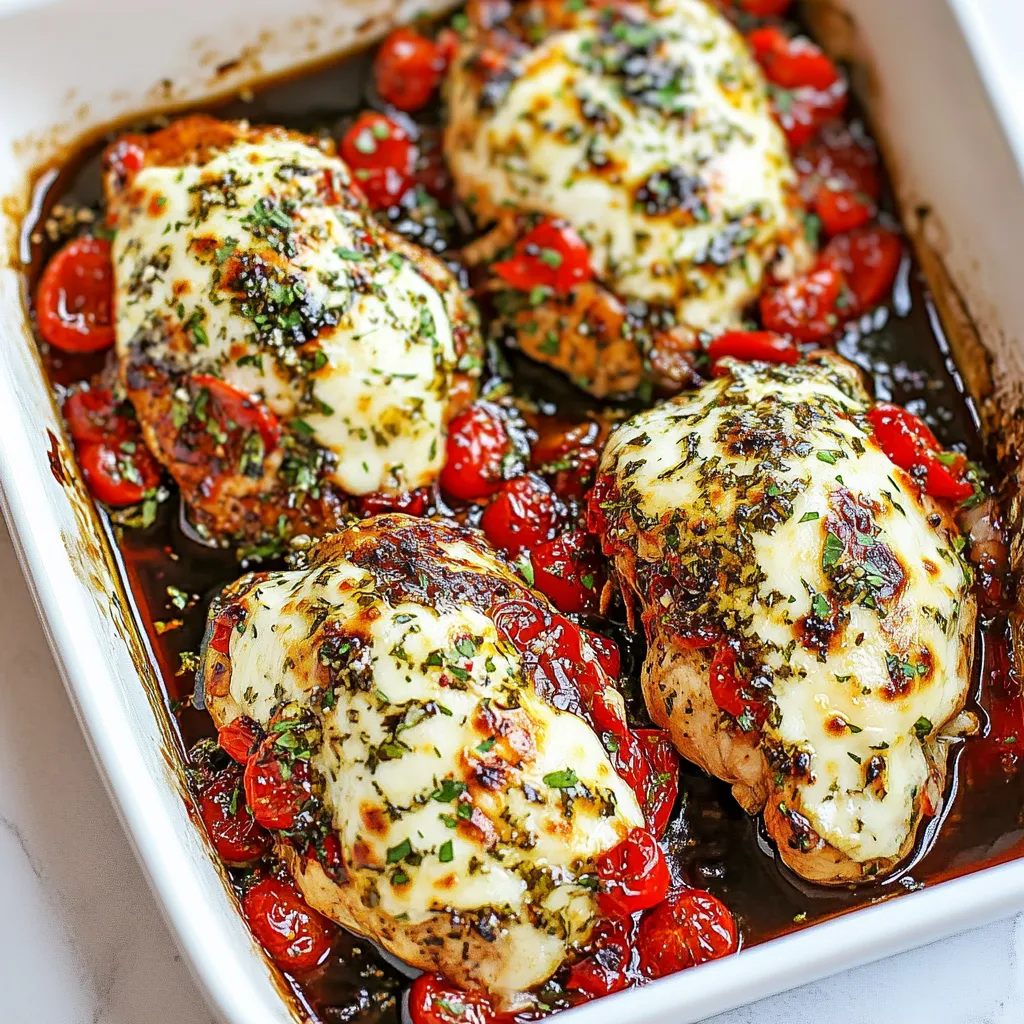 Balsamic Chicken With Mozzarella Cheese