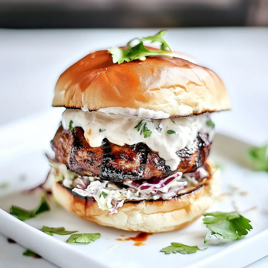 Bbq Turkey and Greek Yogurt Slaw Burgers