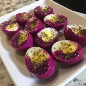 Beet Dyed Hard Boiled Eggs