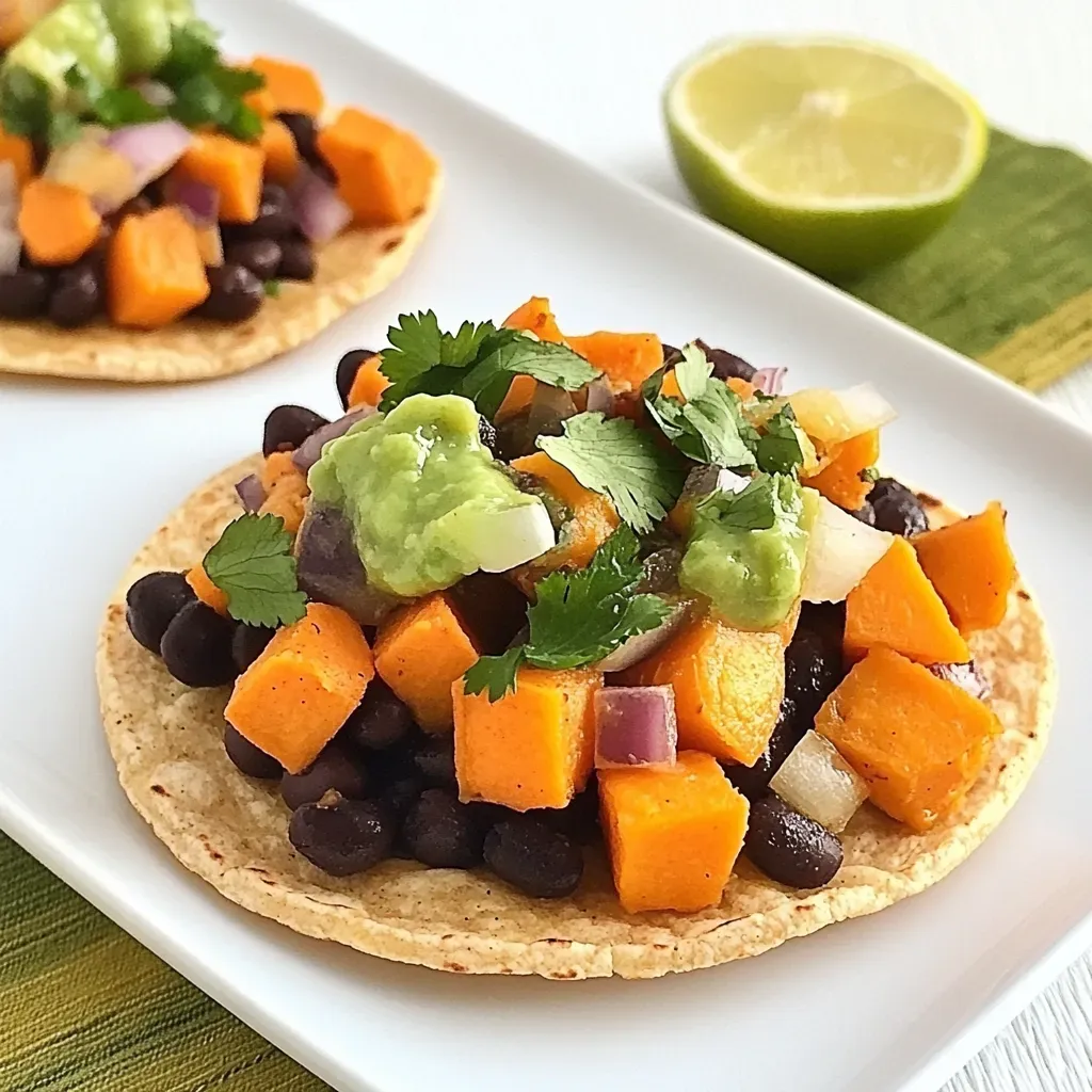 Black Bean and Sweet Potato Tostadas