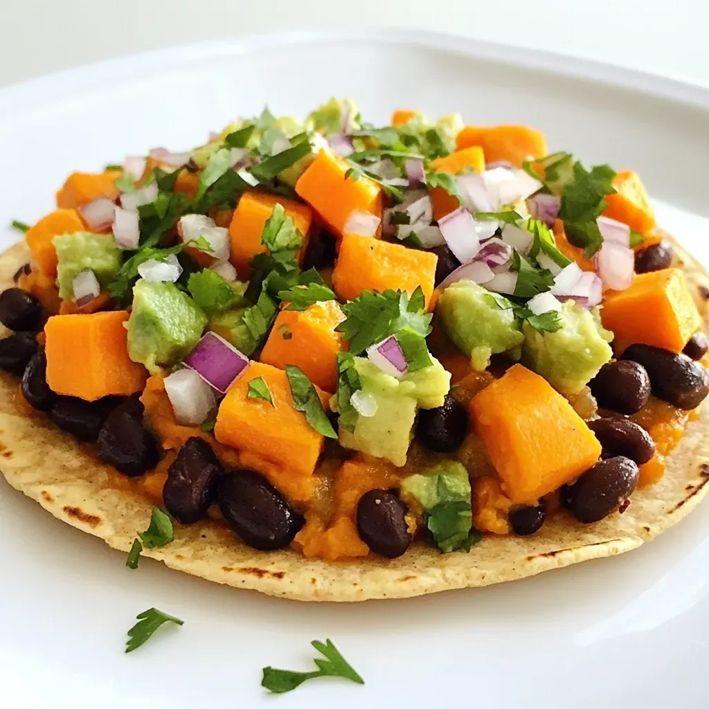 Black Bean and Sweet Potato Tostadas
