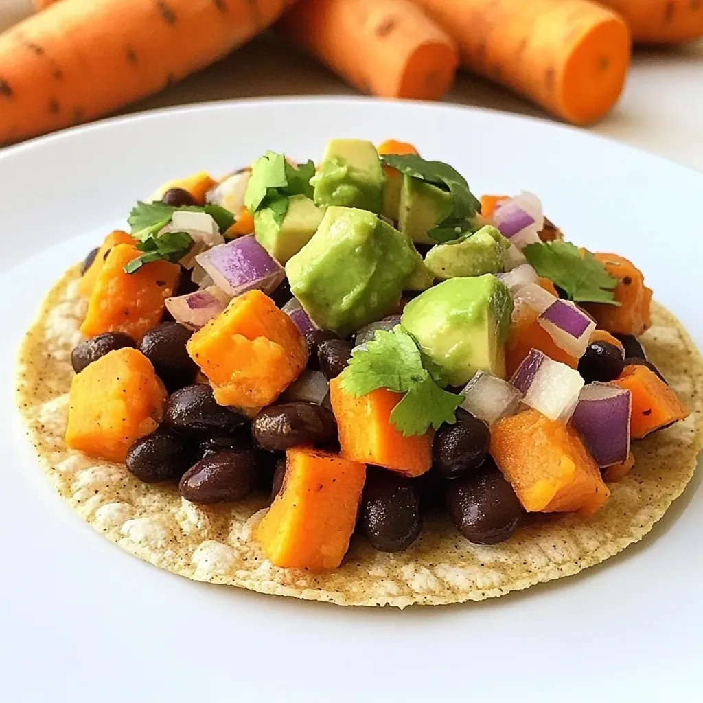 Black Bean and Sweet Potato Tostadas