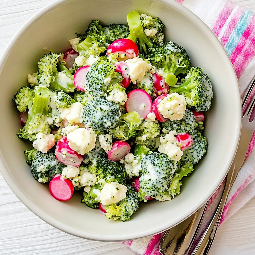 Blue Cheese Broccoli Radish Salad