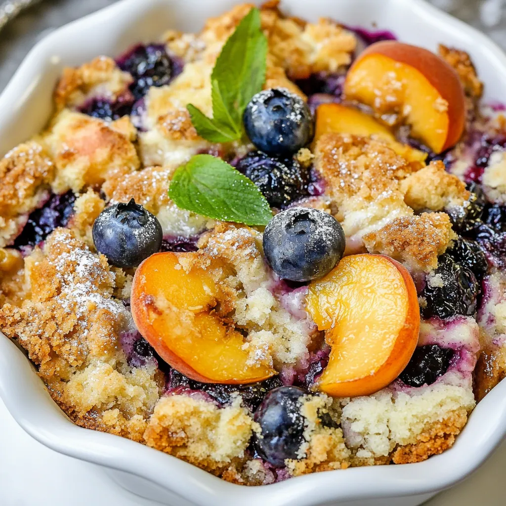 Blueberry Peach Dump Cake