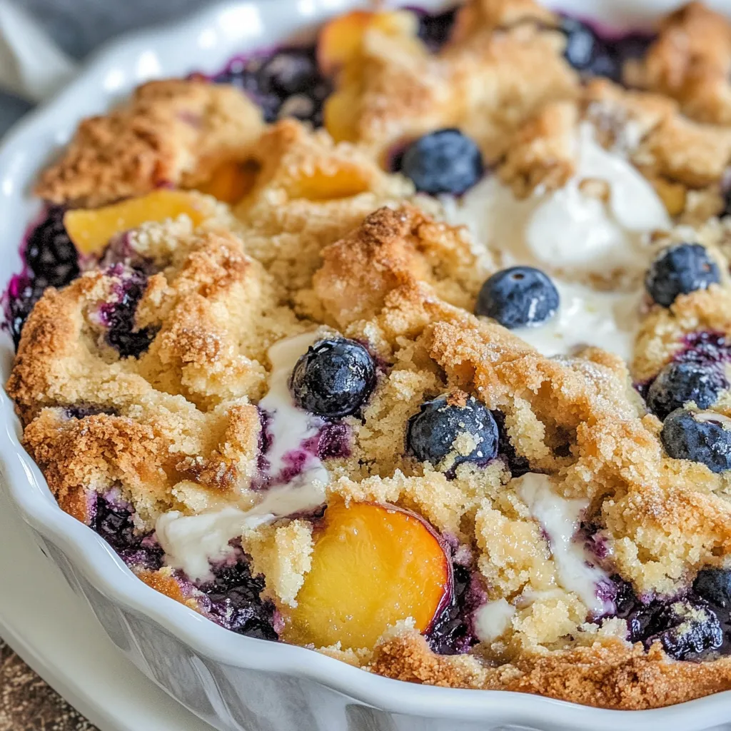 Blueberry Peach Dump Cake