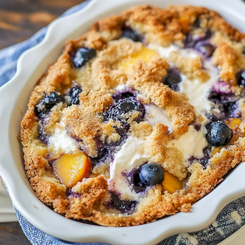 Blueberry Peach Dump Cake
