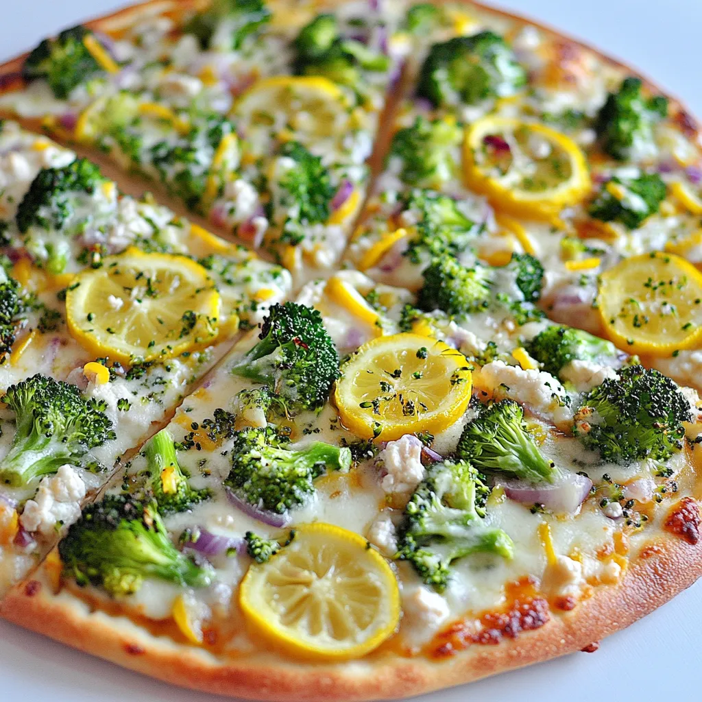 Broccoli Meyer Lemon Pizza