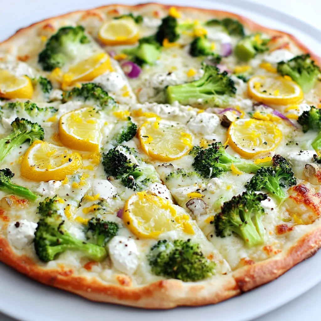 Broccoli Meyer Lemon Pizza