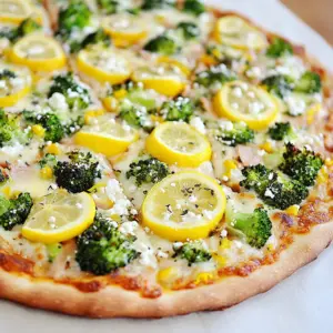Broccoli Meyer Lemon Pizza