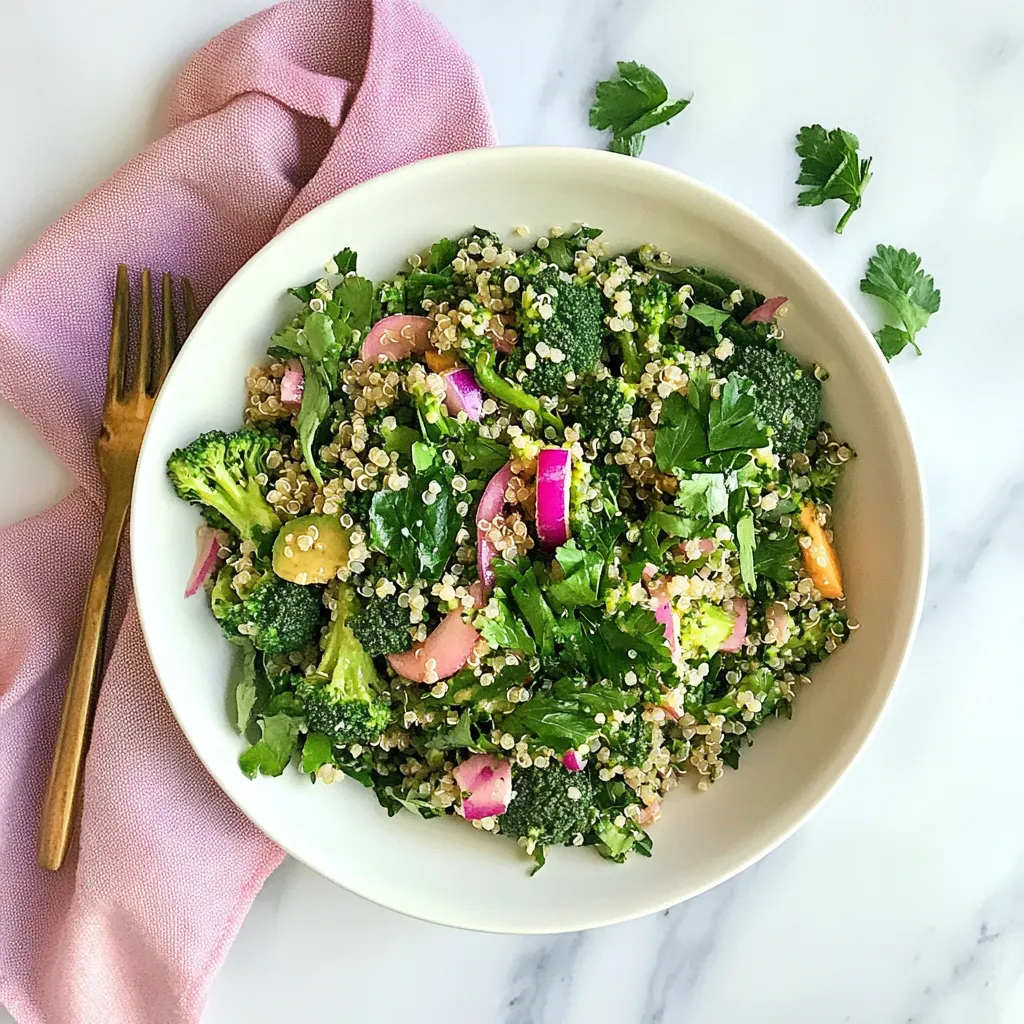 Broccoli Pesto Quinoa Salad