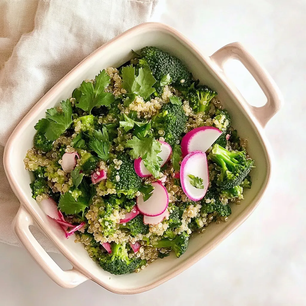 Broccoli Pesto Quinoa Salad