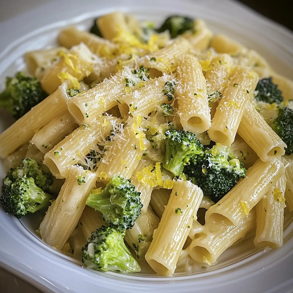 Broccoli with Lemon Rigatoni Pasta