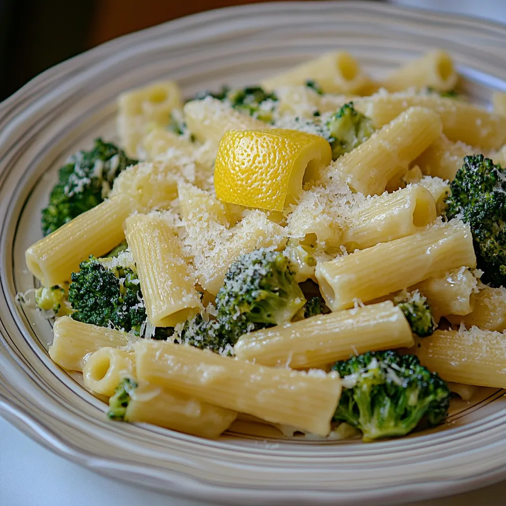 Broccoli with Lemon Rigatoni Pasta