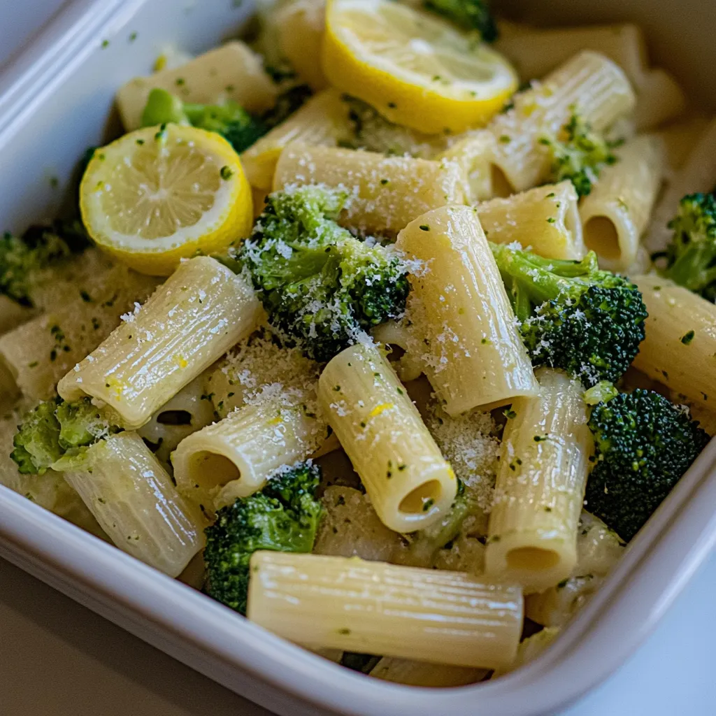Broccoli with Lemon Rigatoni Pasta