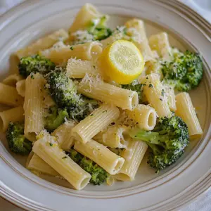 Broccoli with Lemon Rigatoni Pasta