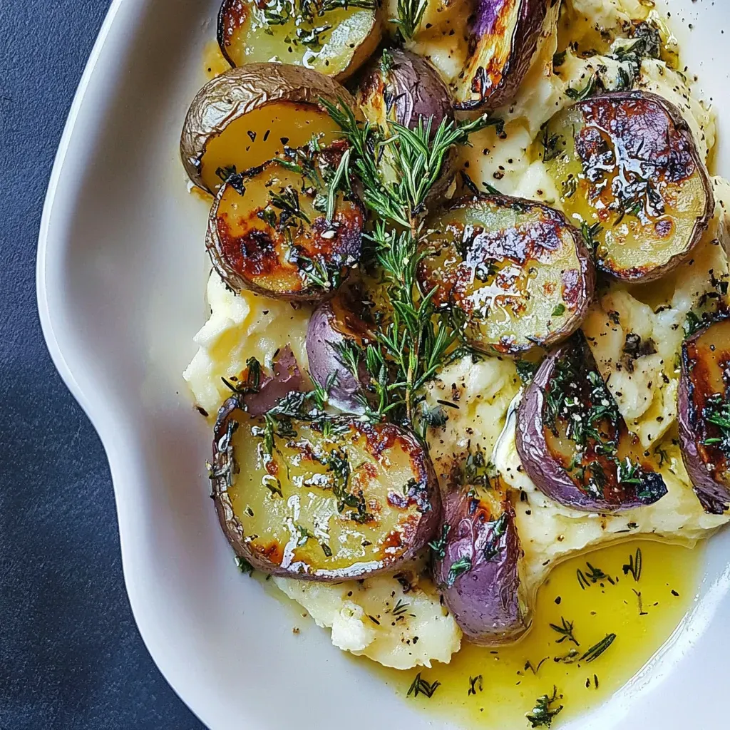 Buttered Rosemary Smashed Potatoes