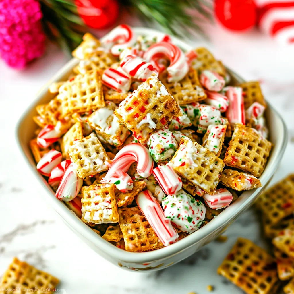 Candy Cane Chex Mix