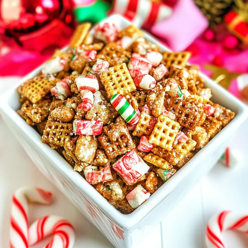 Candy Cane Chex Mix