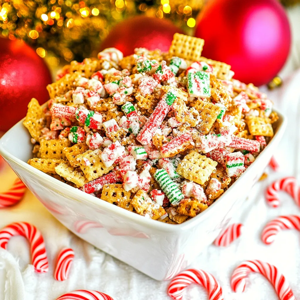 Candy Cane Chex Mix