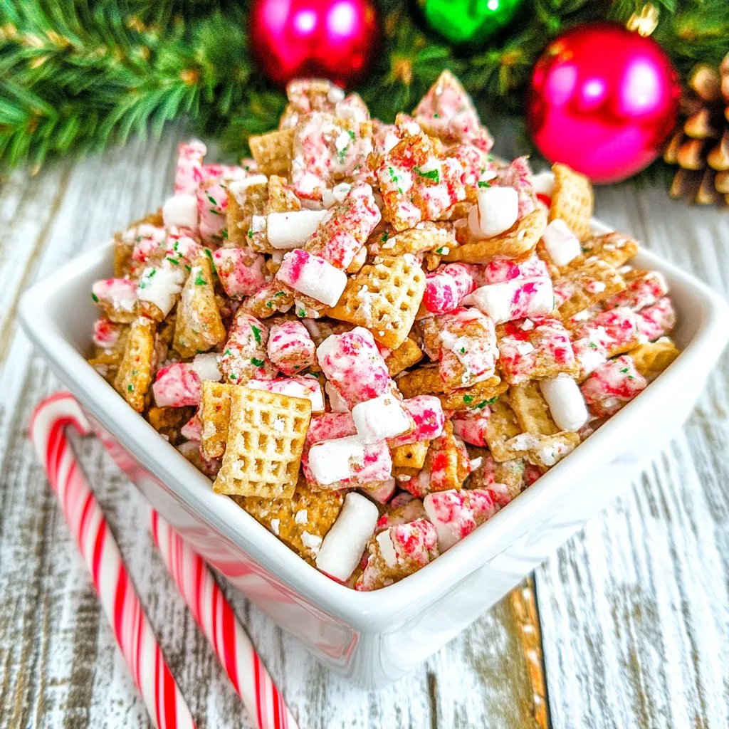 Candy Cane Chex Mix
