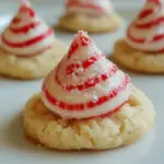 Candy Cane Kiss Cookies