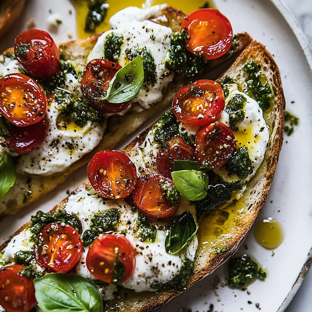 Caprese Burrata Garlic Bread