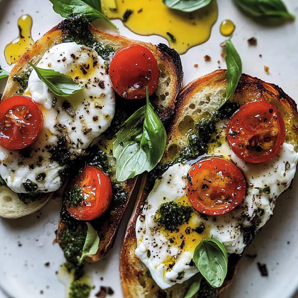 Caprese Burrata Garlic Bread