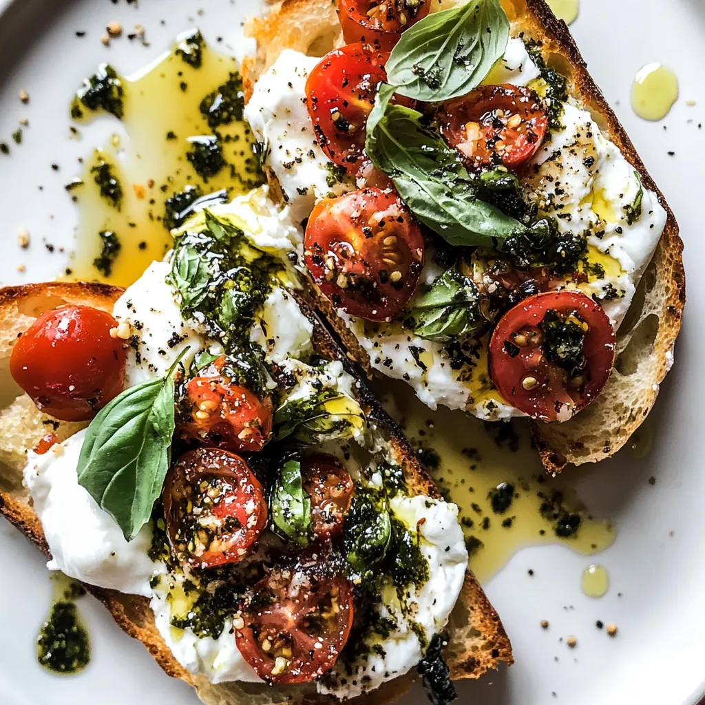 Caprese Burrata Garlic Bread