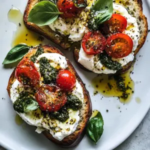 Caprese Burrata Garlic Bread