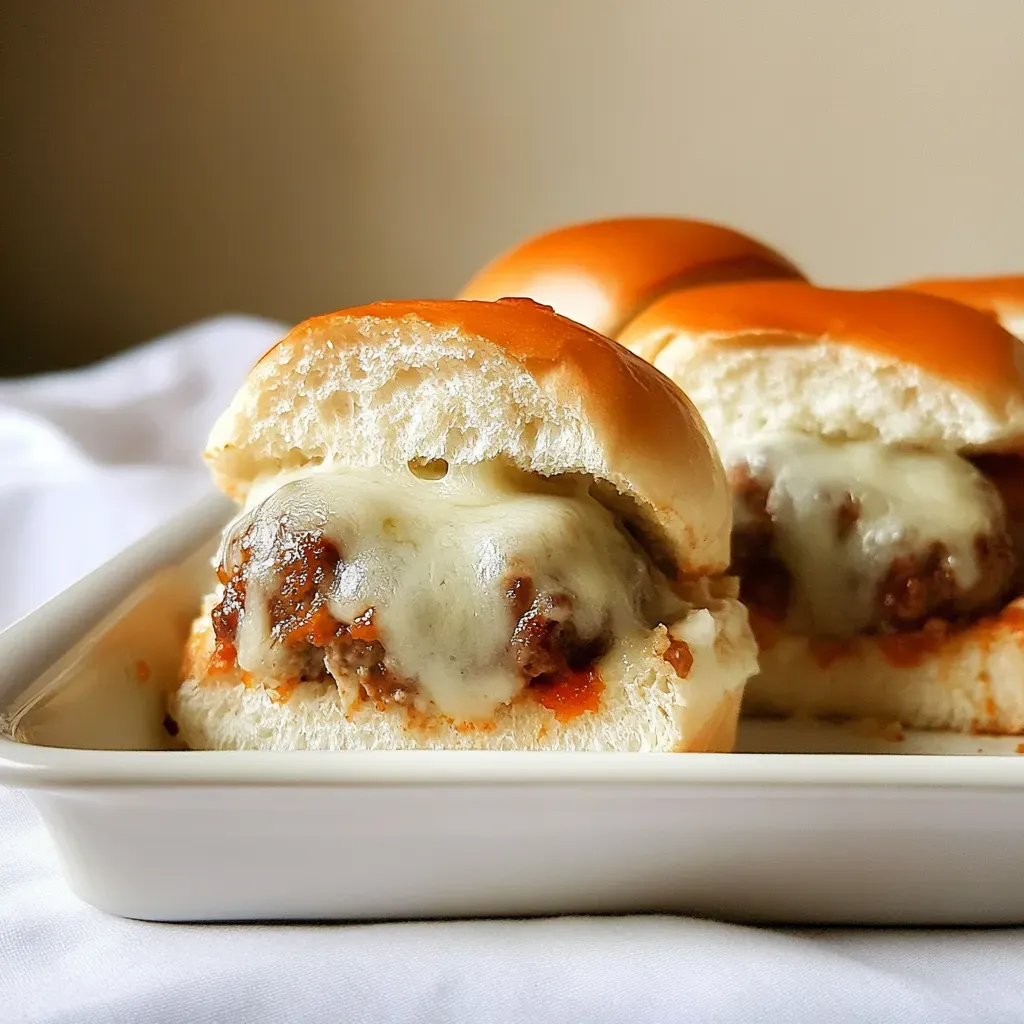Cheesy Stuffed Meatball Sliders