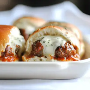 Cheesy Stuffed Meatball Sliders