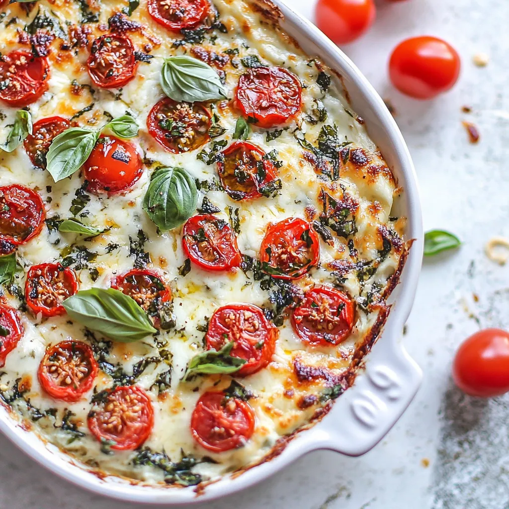 Cheesy Tomato Mozzarella Caprese Dip