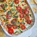Cheesy Tomato Mozzarella Caprese Dip
