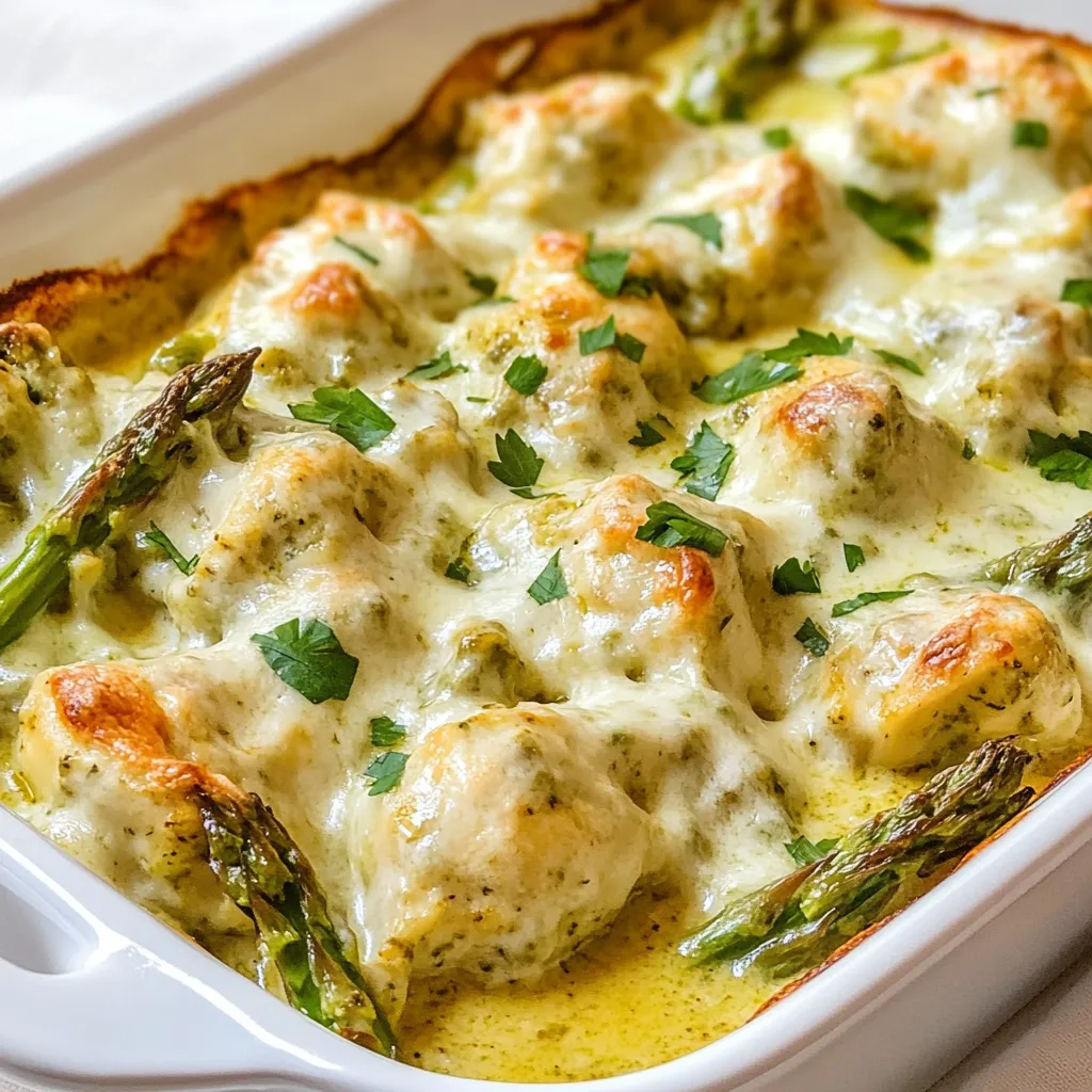Chicken and Asparagus Bake with Creamy Curry Sauce