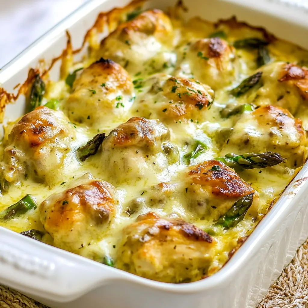 Chicken and Asparagus Bake with Creamy Curry Sauce