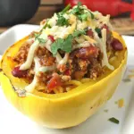 Chili Stuffed Spaghetti Squash