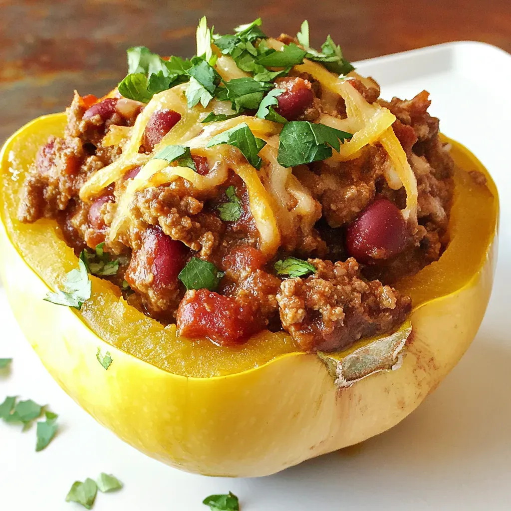 Chili Stuffed Spaghetti Squash