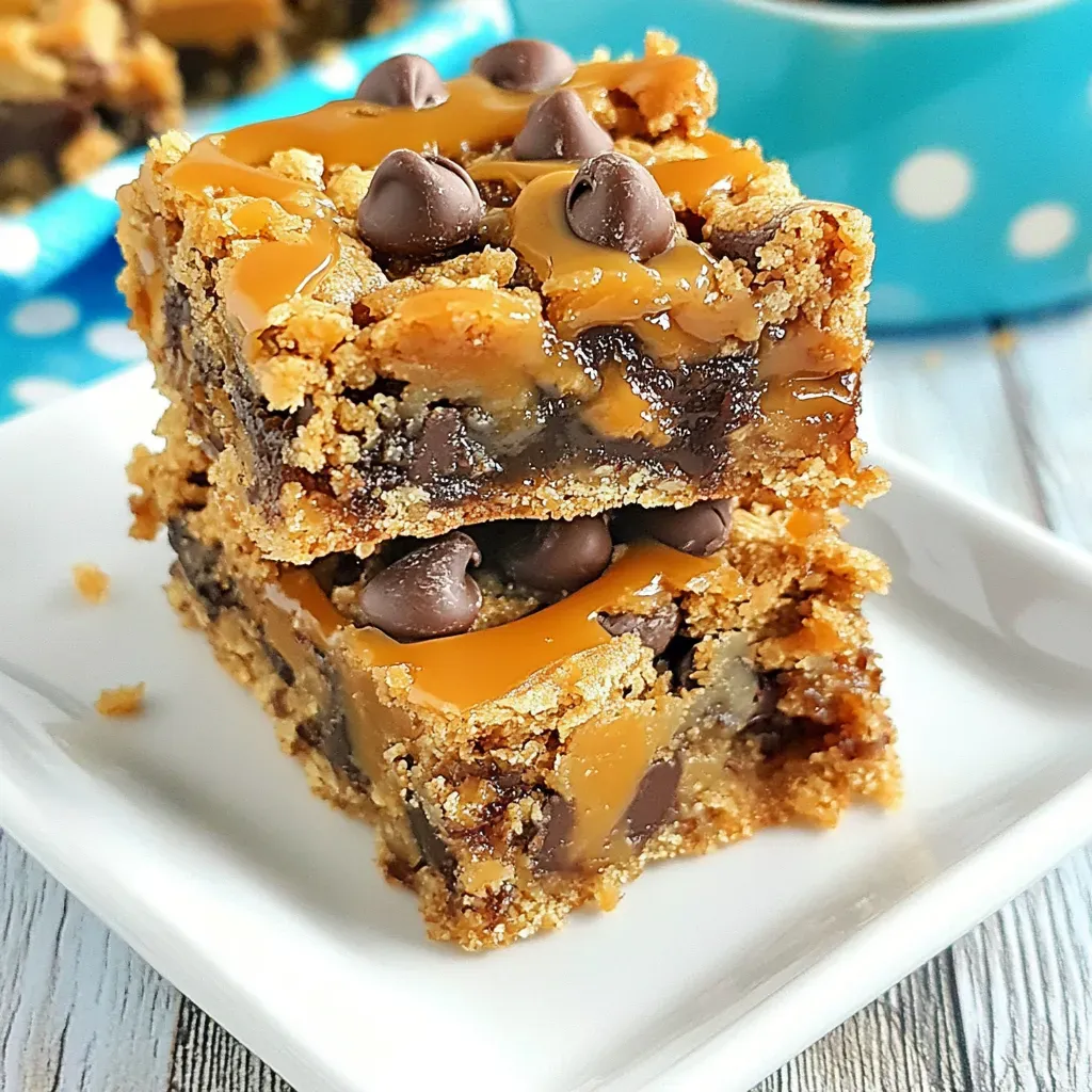 Chocolate Chip Caramel Cookie Bars
