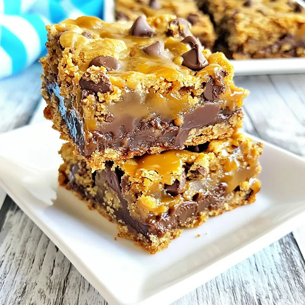 Chocolate Chip Caramel Cookie Bars