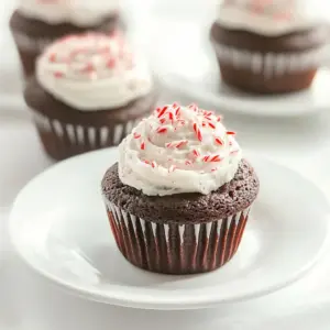 Chocolate Cupcakes with Peppermint Icing